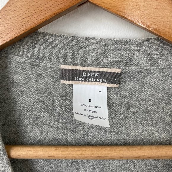 J. Crew 100% Cashmere V-neck Cardigan Grey - Picture 3 of 5